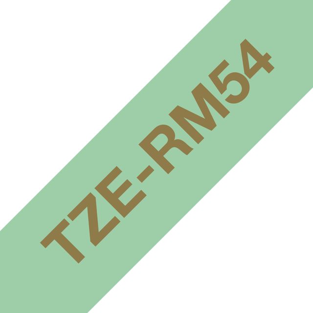 Brother TZe-RM54 - Satinata - oro su verde menta - Rotolo (2,4 cm x 4 m) 1 cass…