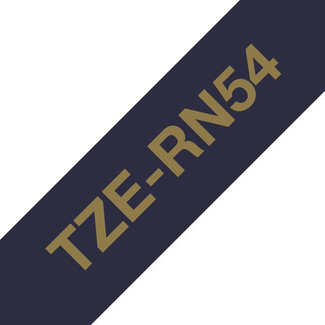 Brother TZe-Rn54 - Satinata - dorato su blu navy - Rotolo (2,4 cm x 4 m) 1 cass…