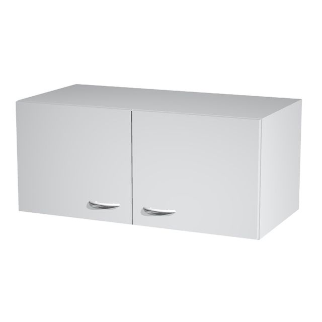 Sopralzo per armadi modulari - a 2 ante - 90 x 45,8 x 40 cm - grigio - Artexport