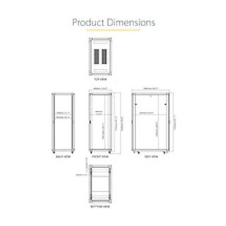 StarTech.com Armadio rack per server 32U 19" - Profondità regolabile 6-32" (152…