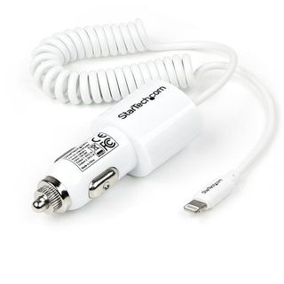 StarTech.com Caricabatteria da auto a doppia porta USB con cavo Lightning Apple…