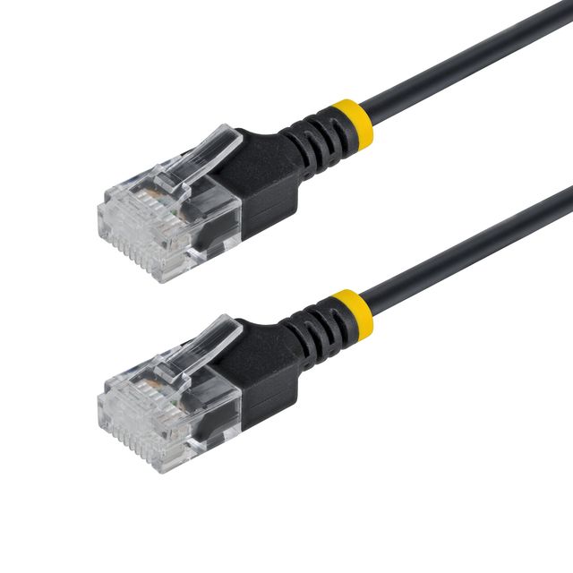 StarTech.com Cavo Ethernet CAT6a Ultra Sottile da 2 m Nero, Snagless, UTP in Ra…