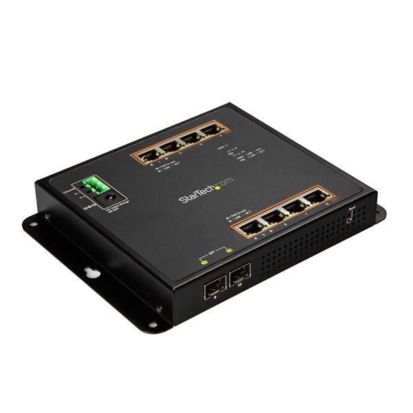 StarTech.com Switch Ethernet Gigabit a 8 porte PoE+ con 2 connessioni SFP - Ges…