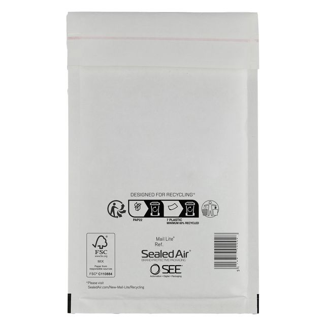 Busta imbottita Mail Lite - H (27 x 36 cm) - bianco - Sealed Air - conf. 10 pez…