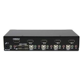 StarTech.com Switch KVM DisplayPort a 4 porte con audio - Commutatore USB, tast…
