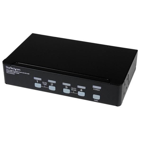 StarTech.com Switch KVM dual link DVI USB alta risoluzione a 4 porte con audio …