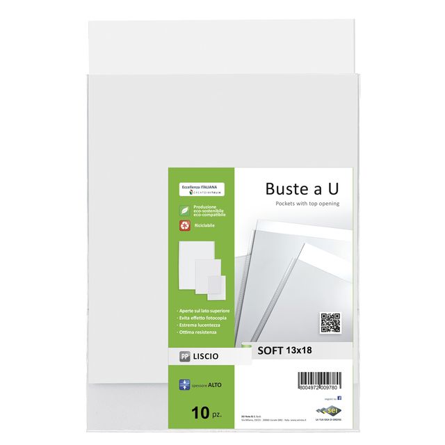 Buste a sacco Soft - PPL - 13 x 18 cm - liscio - trasparente - Sei Rota - conf.…
