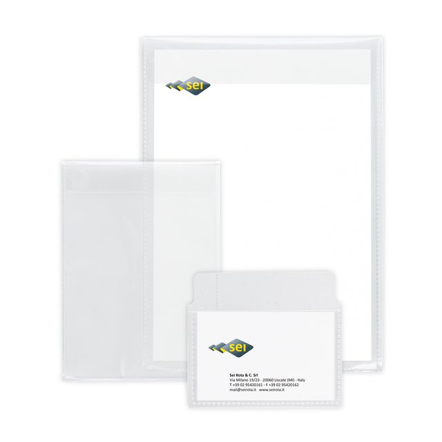 Buste con patella Soft P - PPL - 10 x 13,5 cm - liscio - trasparente - Sei Rota…
