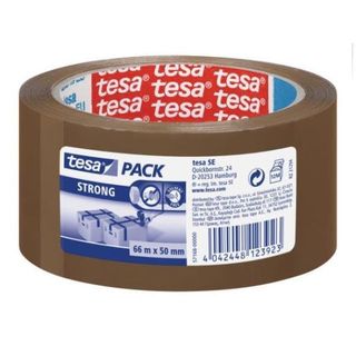 Tesapack Strong - Nastro da imballaggio - 50 mm x 66 m - polipropilene - marrone