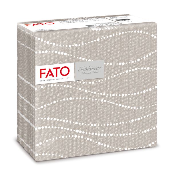 Tovagliolo linea AirLaid - carta - 40 x 40 cm - perla / tortora - Fato - conf. …