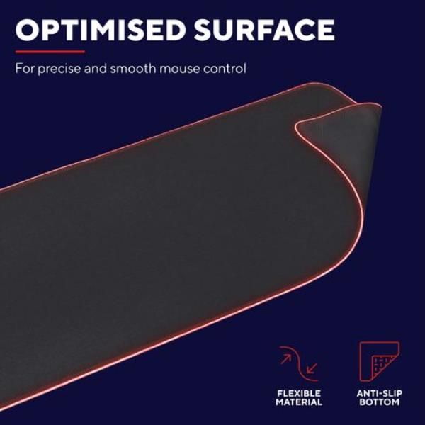 Trust GXT 764 Glide-Flex XXL - Tastiera e mouse pad illuminati