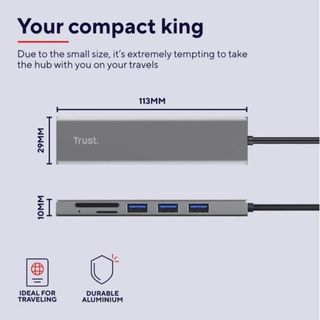 Trust Halyx - Hub - 3 x USB 3.2 Gen 1 - desktop