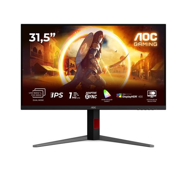 AOC G4 U32G4U, 80 cm (31.5ʺ), 3840 x 2160 Pixel, 4K Ultra HD, 1 ms, Nero, Rosso
