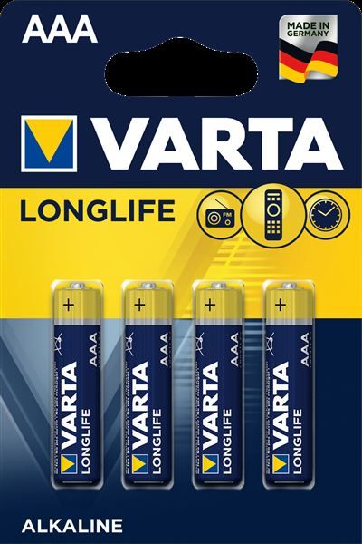 Varta Longlife Extra - Batteria 4 x AAA - Alcalina