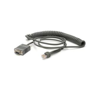 Zebra - Cavo seriale - DB-9 (F) - 2.7 m - avvolto a spirale - per Symbol LS3478…