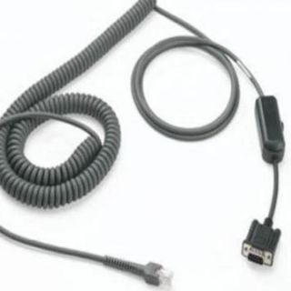 Zebra - Cavo seriale - DB-9 (F) - 2.74 m - avvolto a spirale - per Symbol LS2208