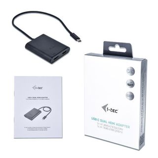 i-Tec - Adattatore video esterno - USB-C 3.1 - 2 x HDMI - nero
