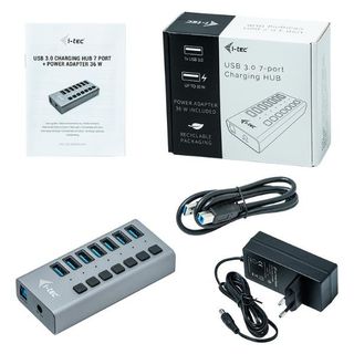 i-Tec USB 3.0 Charging HUB 7 port + Power Adapter 36 W - Hub - 7 x SuperSpeed U…