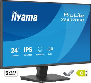 iiyama ProLite X2497HSU-B1, 60,5 cm (23.8ʺ), 1920 x 1080 Pixel, Full HD, LED, 4…