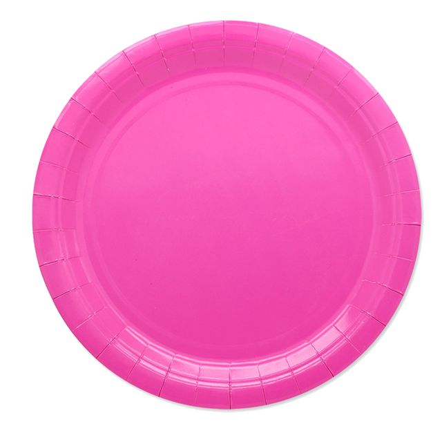25 piatti piani D24cm Ecocolor biodegradabile fucsia Big Party