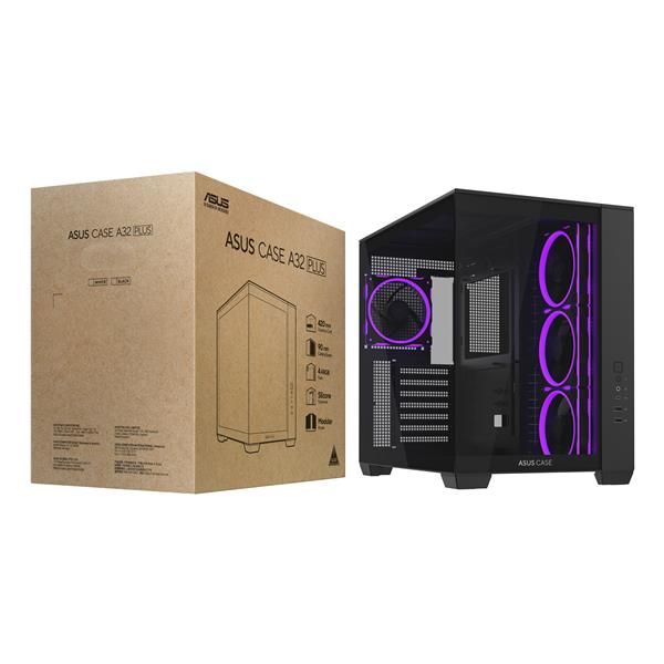 ASUS CASE A32 PLUS ARGB, VETRO TEMPERATO, NERO