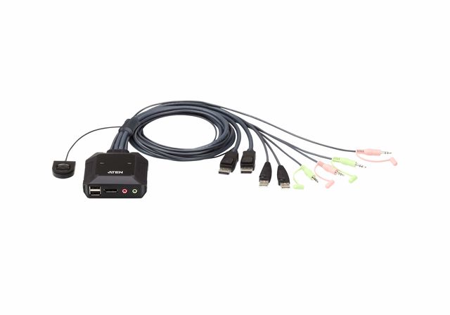 ATEN 2-PORT USB DISPLAYPORT CABLE KVM