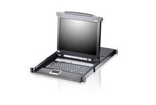 ATEN 8-PORT SINGLE RAIL 17" LCD KVM US