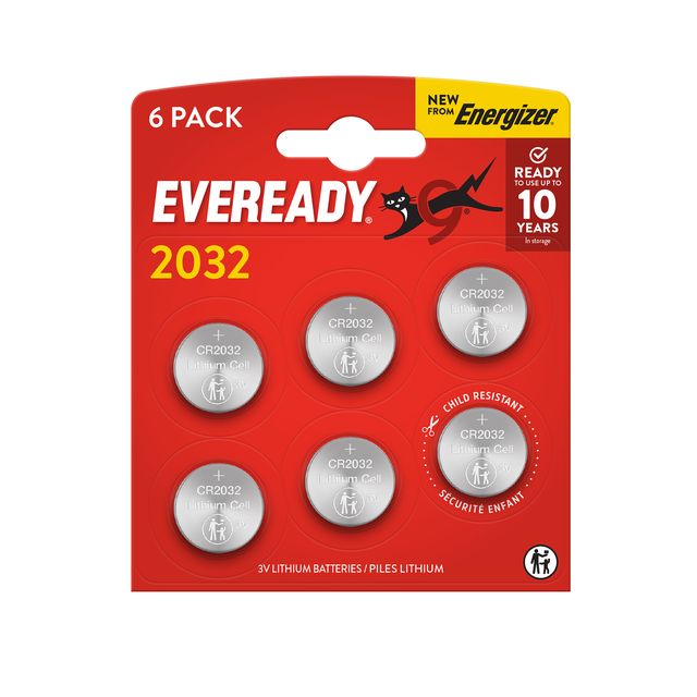 BLISTER 6 MICROPILE A PASTIGLIA CR2032 LITIO 3V ENERGIZER