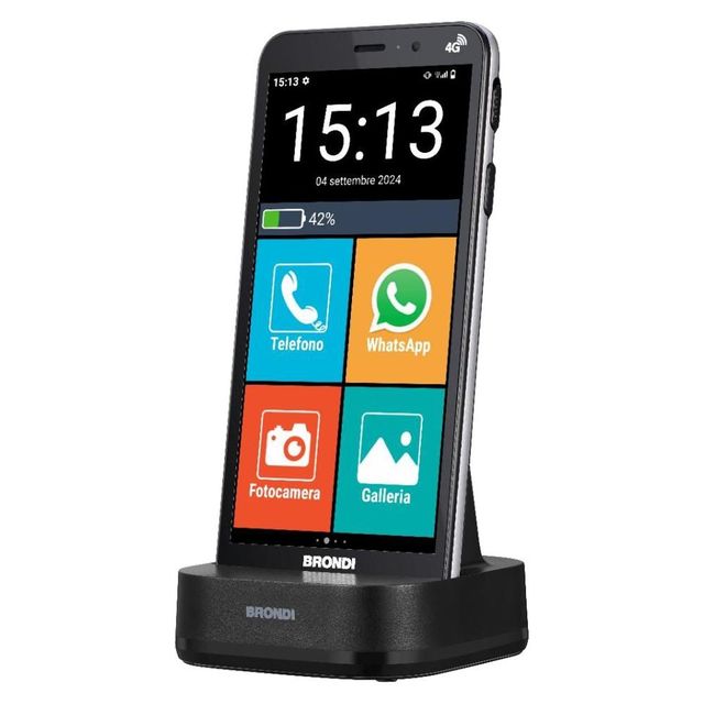 BRONDI AMICO VERO 4G+ DUAL SIM 5.7" SENIOR SMARTPHONE SENSORE DI CADUTA LOCALIZ…