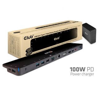 CLUB3D CSV-1564W100, Docking, USB 3.2 Gen 1 (3.1 Gen 1) Type-C, Nero, Lenovo De…