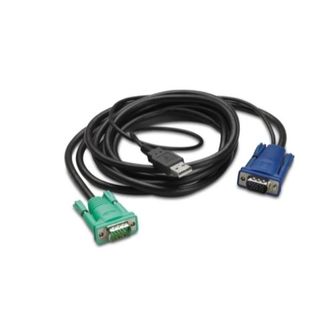 APC - Cavo tastiera / video / mouse (KVM) - USB, HD-15 (VGA) (M) a HD-15 (VGA) …