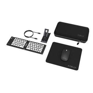 CELLY TRAVEL KIT VIAGGIO PER LAVORARE IN MOBILITA' TASTIERA WIRELESS PIEGHEVOLE…