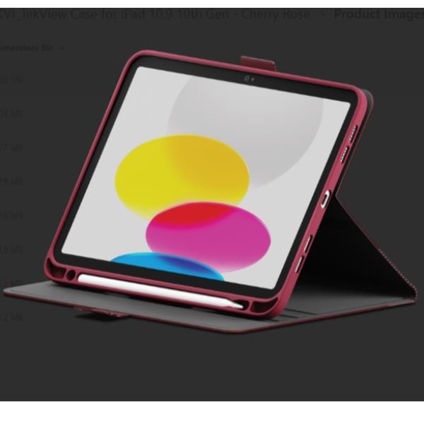 CYGNETT TEKVIEW APPLE iPAD A16 11 10TH Gen CUSTODIA CON FUNZIONE STAND CHERRY R…