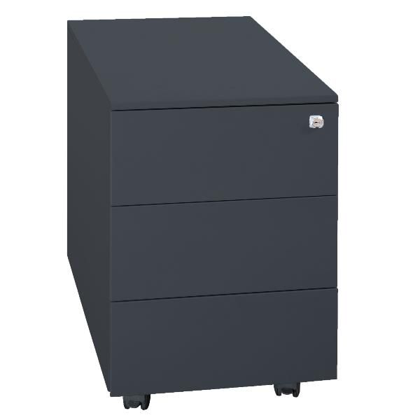 Cassettiera in metallo KUBO 3 con ruote - 40x59x54 cm nero 3903 N