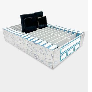 Contenitore portacellulari in cartone c/stampa 30 posti Industria Umbra