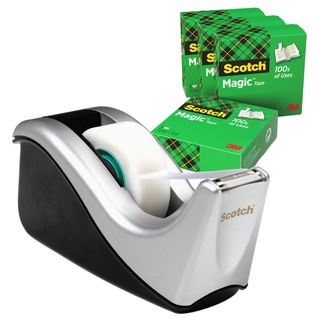 Dispenser C60 argento per nastro adesivo Scotch® Magic™ 810 + 4 rotoli 19 mm x …