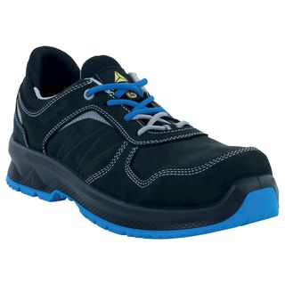 Calzatura di sicurezza Rossi S3S SR - numero 46 - nero/blu - Deltaplus
