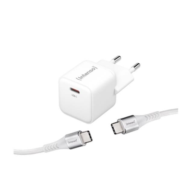 INTENSO GaN ADAPTER SET CARICABATTERIE DA RETE 30 W PD 3.0 QC 4.0 USB-C + CAVO …