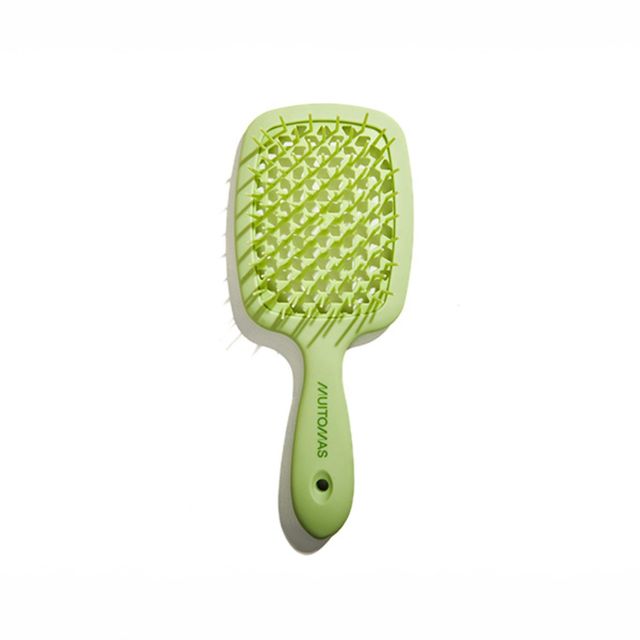 MUITOMAS SPAZZOLA PER CAPELLI STRUTTURA CON FORI E MANICO ERGONOMICO VERDE SALV…