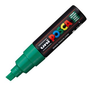 Marcatore a tempera POSCA Uni-Ball punta a scalpello 8 mm verde M PC8K V