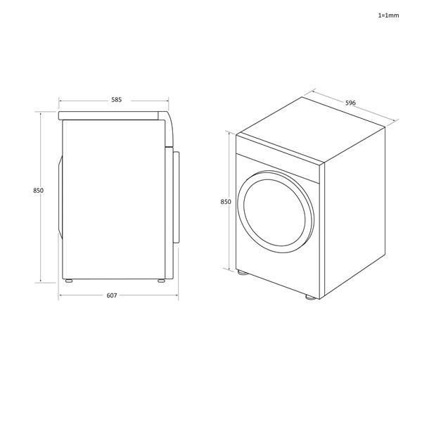 Candy Smart CSE H8ELE-S asciugatrice Libera installazione Caricamento frontale …