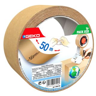 Nastro adesivo in carta 50mmx50mt avana Geko