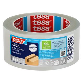 Nastro da imballaggio Tesapck® Eco & Ultra Strong in PET trasparente 50 mm x 66…