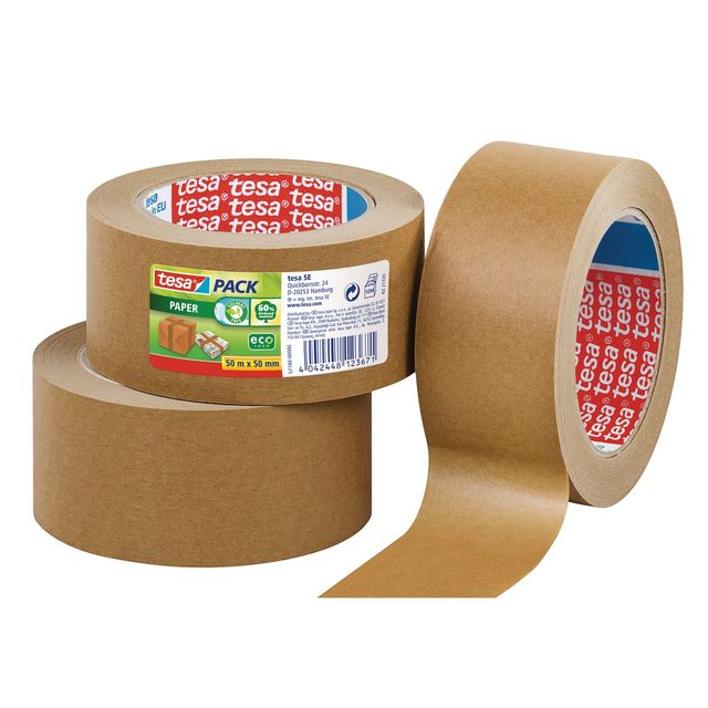 Nastro da imballo tesa tesapack® Carta ecoLogo® 50 mm x 50 m marrone 59408-0000…