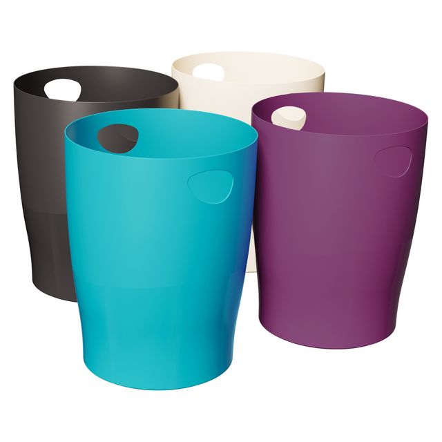 Set da 8 Cestini gettacarte Ecobin Titane - 4 Colori assortiti Exacompta