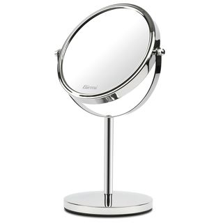 Specchio per trucco c/ingrandimento x3 D specchio 15,5 x H32cm grigio Girmi