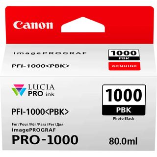 Canon PFI-1000 PBK - 80 ml - nero per foto - originale - serbatoio inchiostro -…