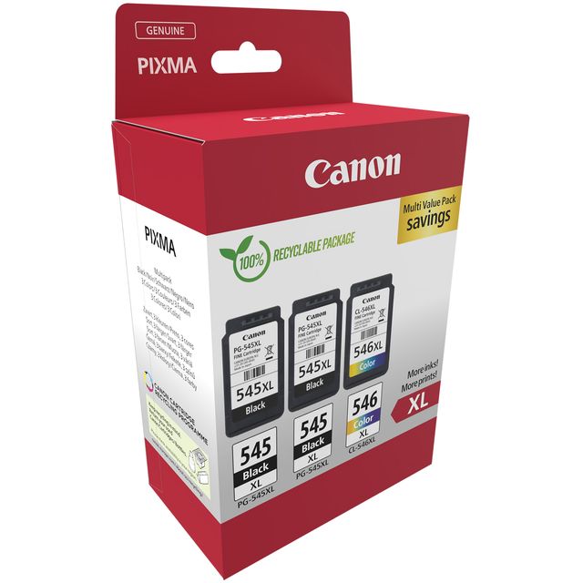 Canon PG-545XL x2 /CL-546XL Multi Pack - Confezione da 3 - Alta resa - nero, co…