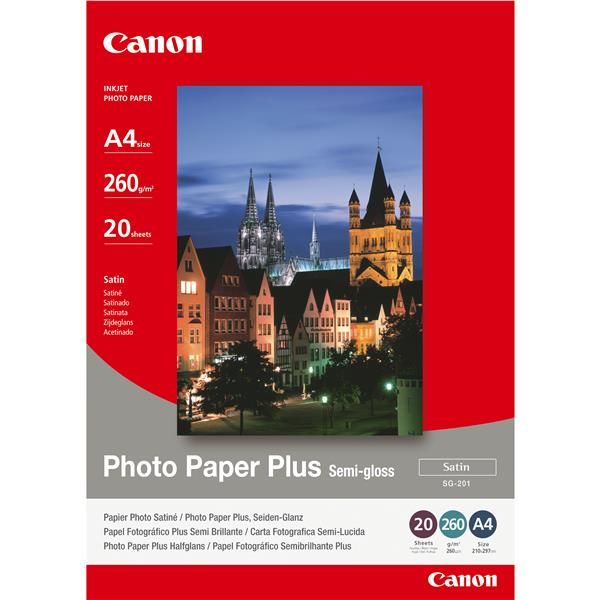 Canon Photo Paper Plus SG-201 - Semi-lucida - A4 (210 x 297 mm) - 260 g/m² - 20…