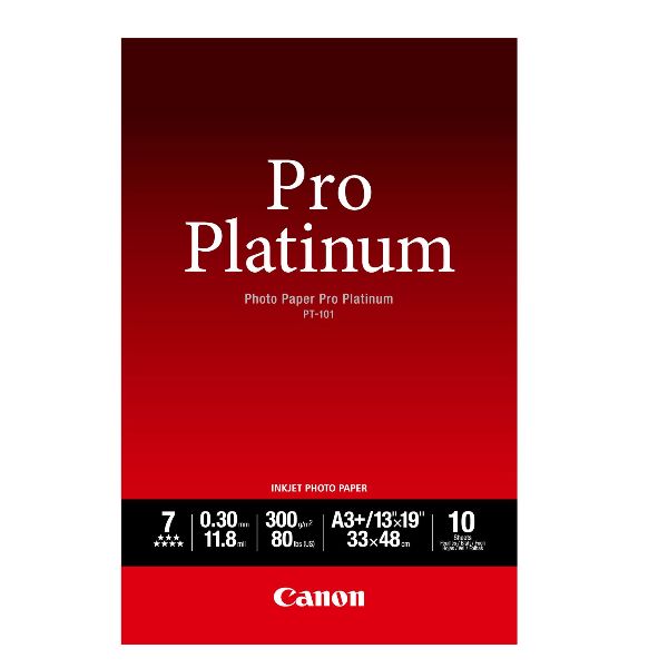 Canon Photo Paper Pro Platinum - A3 plus (329 x 423 mm) - 300 g/m² - 10 fogli c…